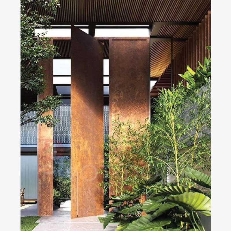 PVT 121 Pivot Door Corten Çelik Giydirme